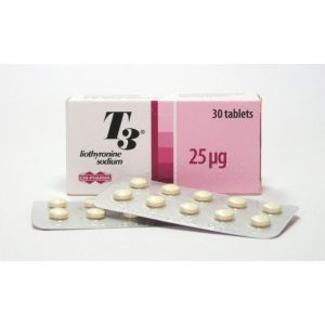 T3 Uni Pharma, Hellas 30tabletter (25mcg/tablett)