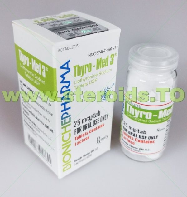 Thyro-Med 3 Bioniche Pharma (Liothyronine Sodium) 60tabs (25mcg/tab)